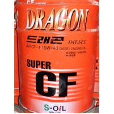 Моторное полусинтетическое масло S-Oil Dragon Super Diesel CF 15W-40