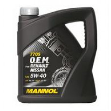 Моторное синтетическое масло Mannol 7705 O.E.M. for Renault Nissan 5W-40
