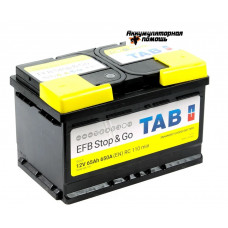 Автомобильный аккумулятор TAB EFB Stop & Go 6СТ-65 (212065) низкий 