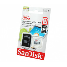 Карта памяти MicroSD 32GB  SanDisk Class 10 Ultra UHS-I  48Mb/s Imaging+ адаптер