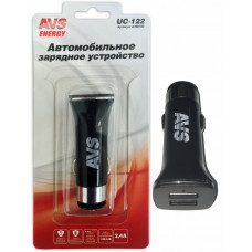 Автомобильное зарядное устройство USB (2 порта) AVS UC-122 (2,4А)