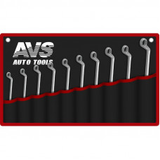 Набор ключей гаечных накидных изогнутых в сумке (6-27 мм) (10 предметов) AVS K2N10M