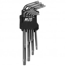 Набор ключей торцевых изогнутых коротких TORX 9 предметов (T10-T50) AVS TXS-9