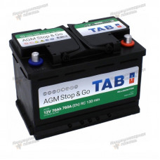Автомобильный аккумулятор TAB AGM Stop&Go 6СТ-70 (прям.)
