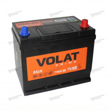 Автомобильный аккумулятор VOLAT Prime ASIA 6СТ- 75 (прям.) (80D26R) ниж. креп.